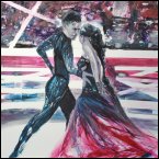 Archiv | Paso Doble   Kampf in der Arena Acryl auf Aluminium 62x100 cm